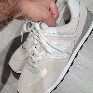 New Balance Cream and White Sneakers